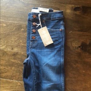 Madewell 10” high rise skinny blue jeans